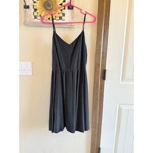 GAP Dress Size Small Micro Polka Dot Black White Spaghetti Strap Smocked Back